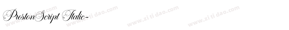 PrestonScript Italic字体转换
